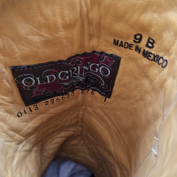 Old Gringo Leigh Anne Studded Leather Western Boots Vesuvio Black Size 9 - Picture 14 of 15